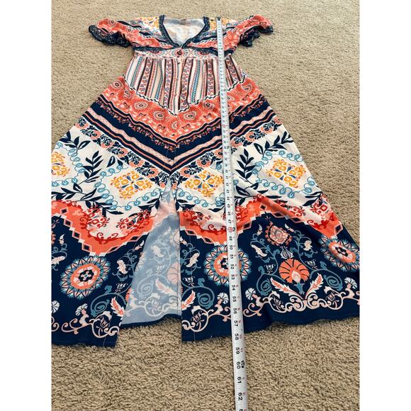 Flying Tomato Colorful Boho V-Neck Maxi Dress. 
Size Large - Picture 10 of 10